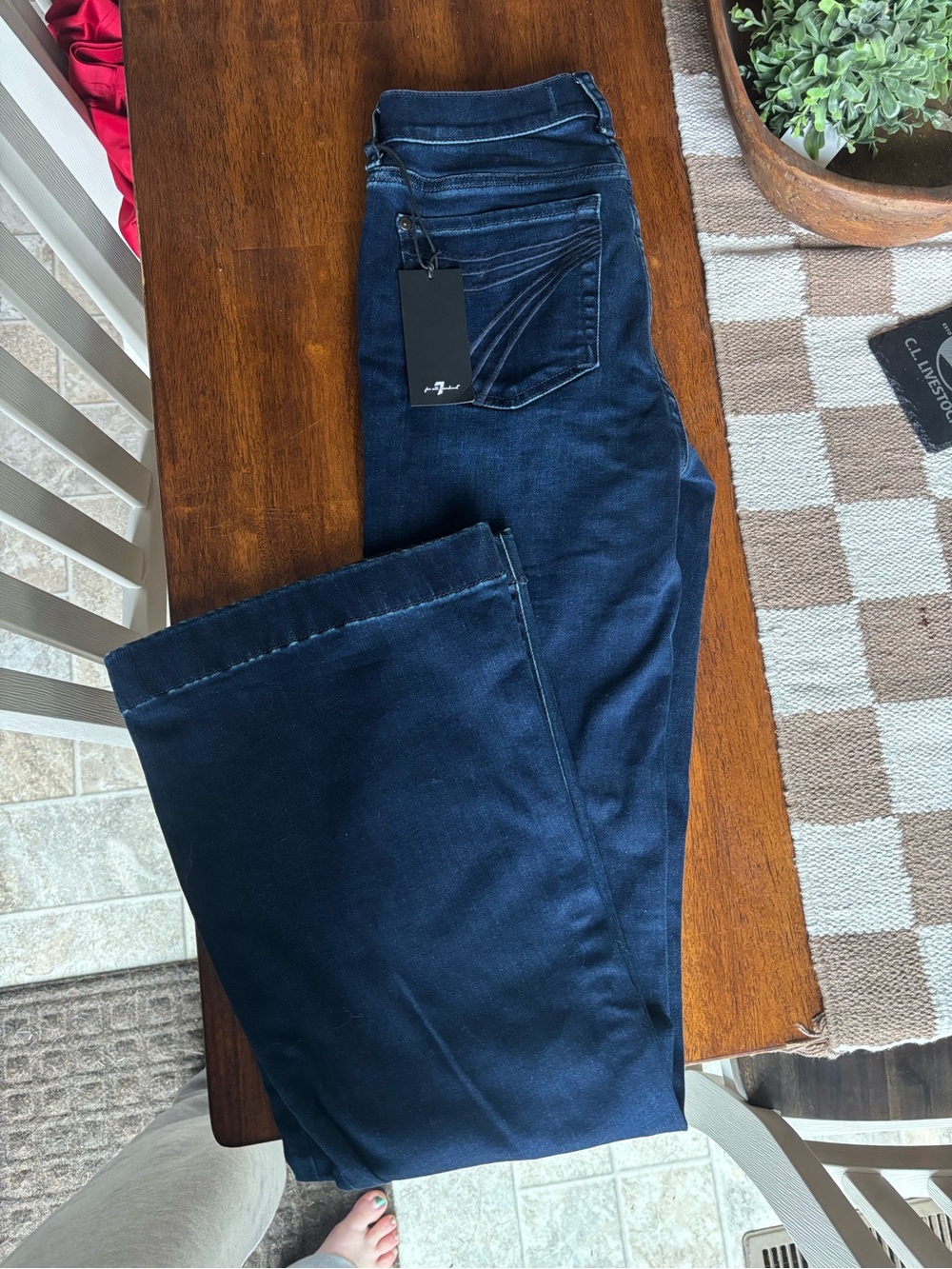 Dark Blue Women's Jeans - Classic Stretch Fit - Picture 2 of 2